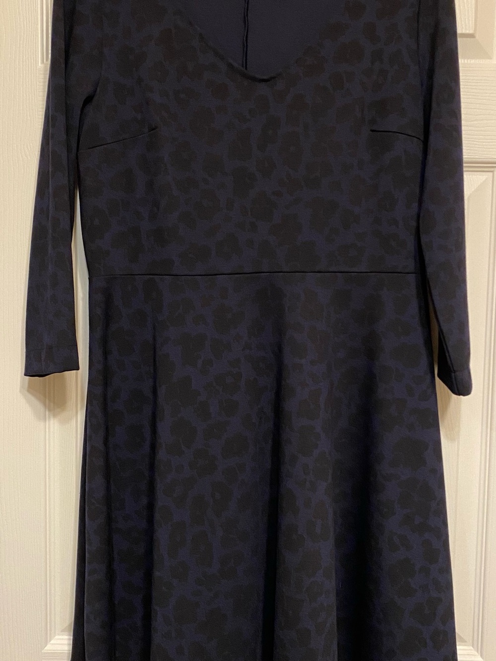 GAP Navy and Black Leopard-Print Mini Dress